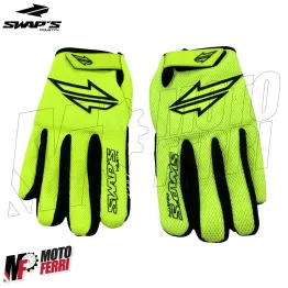 MF4236 Guanti da Cross Enduro Off Road in Tessuto Swap's Verde Fluo / Nero 2