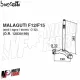 MF4247 Testa Croce Forcella Buzzetti per Malaguti F12 1994-2006 e F15 1998-2006