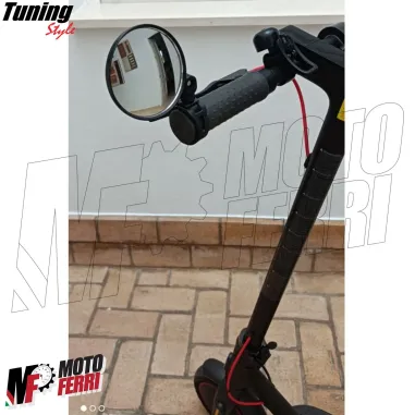 MF4251 Specchietto Manubrio Universale Bici MTB Monopattino Pieghevole Dm 80mm