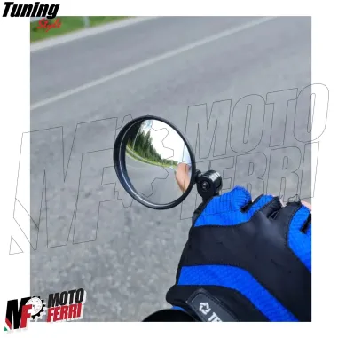 MF4251 Specchietto Manubrio Universale Bici MTB Monopattino Pieghevole Dm 80mm