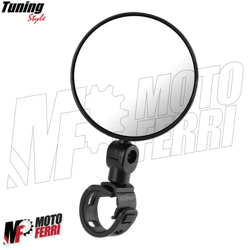 MF4251 Specchietto Manubrio Universale Bici MTB Monopattino Pieghevole Dm 80mm