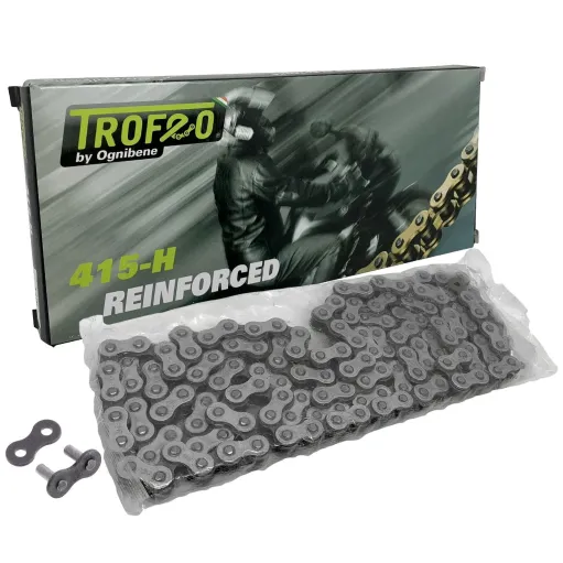 MF4255 Catena Trasmissione 415 Trofeo 140 Maglie Rinforzata Ciclomotore PitBike