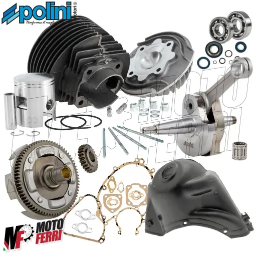 MF1568 Kit Modifica Vespa Ape Cilindro Polini 130 Albero Motore Campana Cuffia