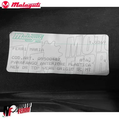 MF4293 - Parafango Anteriore Grigio Originale Malaguti New Dribbling 1988 / 1992
