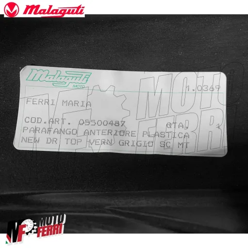 MF4293 - Parafango Anteriore Grigio Originale Malaguti New Dribbling 1988 / 1992