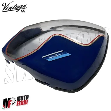 MF4297 - Cupolino Windline Vintage Blu Universale Moto Vespa Ciclomotore Epoca