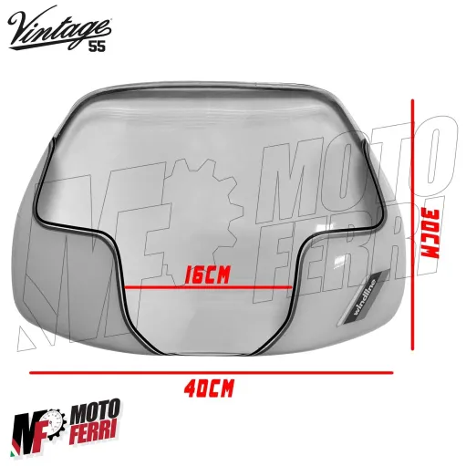 MF4297 - Cupolino Windline Vintage Blu Universale Moto Vespa Ciclomotore Epoca