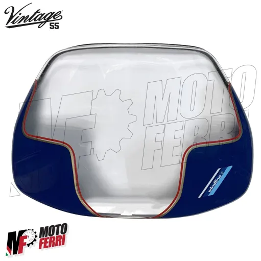 MF4297 - Cupolino Windline Vintage Blu Universale Moto Vespa Ciclomotore Epoca