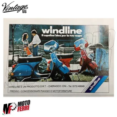 MF4298 - Cupolino Windline Vintage Fumè Universale Moto Vespa Ciclomotore Epoca