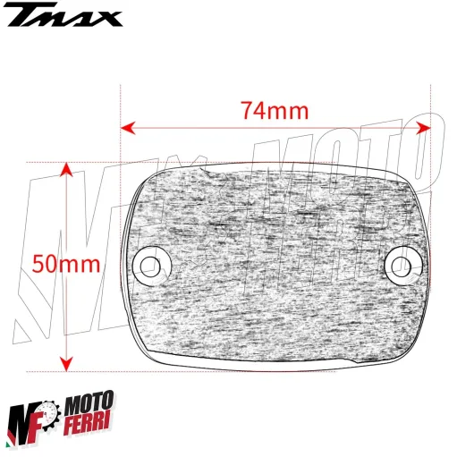 MF4330 Coperchi CNC Vaschetta Pompa Freno Yamaha TMax 500 530 560 da 2008 a 2024