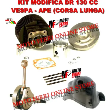 KIT CILINDRO MODIFICA VESPA 50 SPECIAL GRUPPO TERMIC 130 DR ALBERO MOTORE CUFFIA