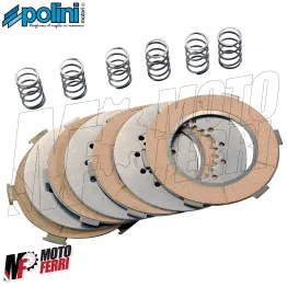 KIT FRIZIONE POLINI 4 DISCHI CON MOLLE RACING PER VESPA 125 150 PX SPRINT VELOCE 2