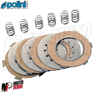 KIT FRIZIONE POLINI 4 DISCHI CON MOLLE RACING PER VESPA 125 150 PX SPRINT VELOCE