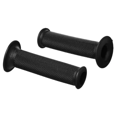 MF2595 Manopole Domino Dakar Nero Soft Grips Forate Universali Moto Scooter