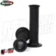 MF2595 Manopole Domino Dakar Nero Soft Grips Forate Universali Moto Scooter