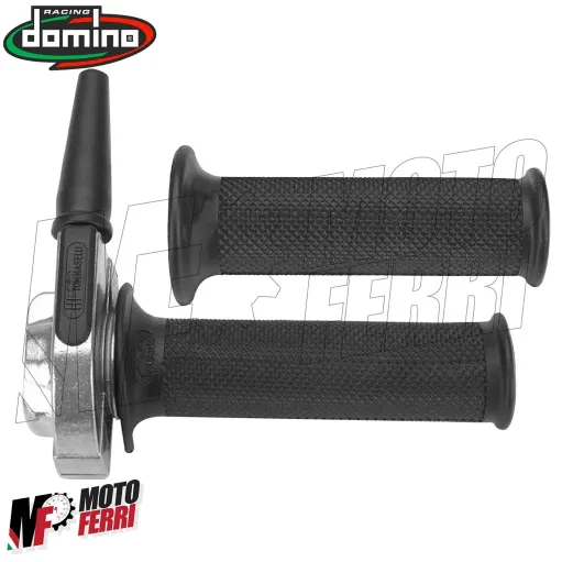 MF4357 Comando Gas Rapido Domino HF Alluminio Brillantato per Moto Epoca Vintage