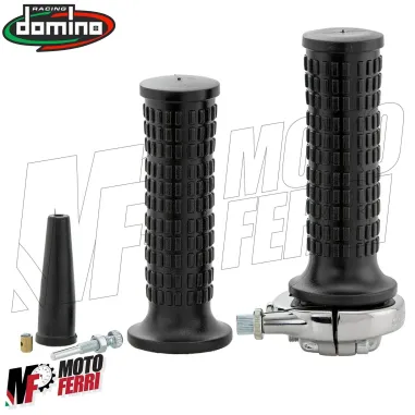 MF4358 Kit Comando Gas Domino Lario in Zama Cromato per Moto Epoca Vintage
