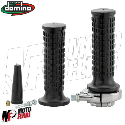 MF4358 Kit Comando Gas Domino Lario in Zama Cromato per Moto Epoca Vintage