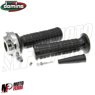 MF4358 Kit Comando Gas Domino Lario in Zama Cromato per Moto Epoca Vintage
