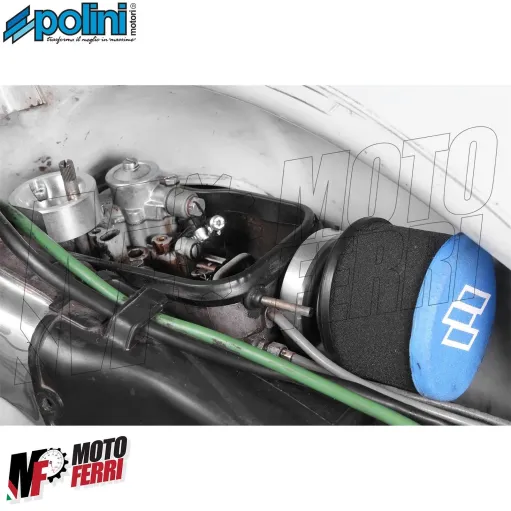 MF0701 Filtro Aria + Cornetto Aspirazione Polini Carburatore 24 Vespa PX 125 150 200