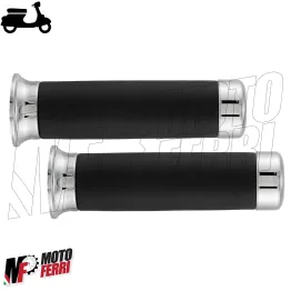 MF4359 Manopole Nere / Cromate Vespa PX PE 125 150 200 Arcobaleno Freno a Disco 2