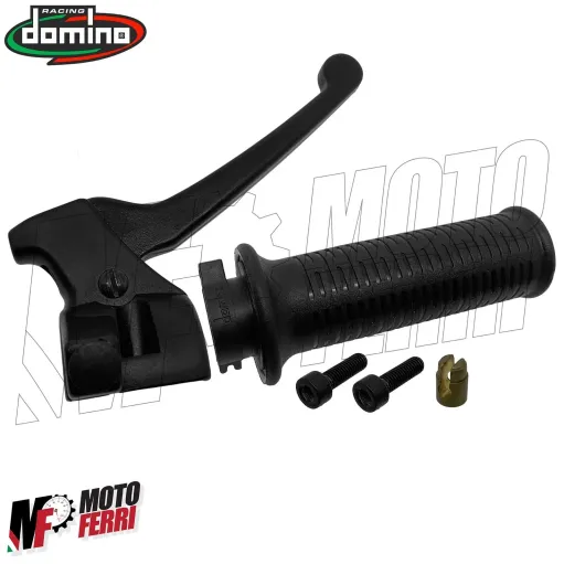 MF4363 Kit Comando Gas + Tubo + Manopole Domino Nero per Aprilia Amico 50cc