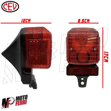 MF4364 - Fanale Stop CEV Posteriore Biluce 2 Luci Universale Ciclomotore Epoca
