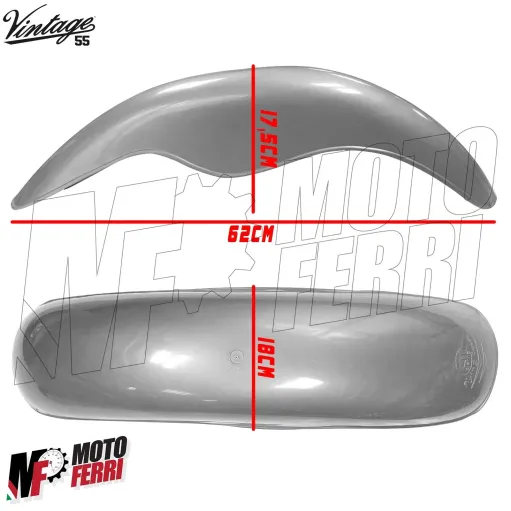 MF4366 Parafango Posteriore Grigio Vintage Universale Cross Enduro Regolarità