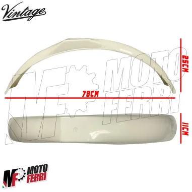 MF4370 - Parafango Anteriore Bianco Vintage Universale Cross Enduro Regolarità
