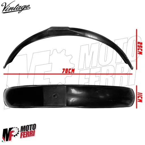 MF4373 - Parafango Anteriore Nero Vintage Universale per Cross Enduro Regolarità