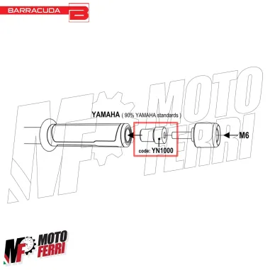 MF4375 Adattatori Yamaha per Stabilizzatori Manubrio Barracuda TMax MT07 MT09