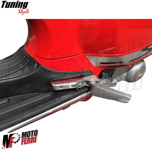 MF4378 Adattatori Poggiapiedi Pedalini Passeggero Vespa GTS 300 Super Sport