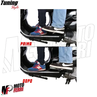 MF4378 Pedane Poggiapiedi Pedalini Posteriori Passeggero Vespa GTS 300 Super