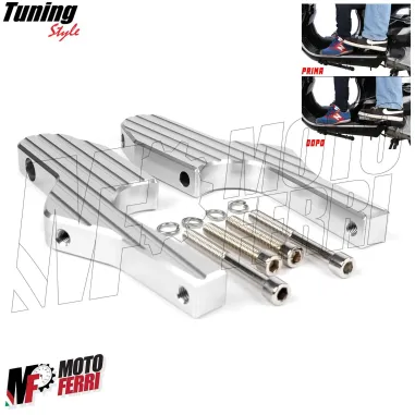 MF4379 Adattatori Poggiapiedi Pedalini Passeggero Vespa GTS 300 Super Sport