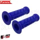 MF4385 - Manopole Ariete Flash Grip Soft Blu Universali Scooter Yamaha Piaggio