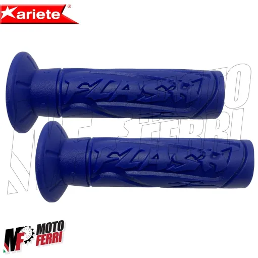 MF4386 - Manopole Ariete Flash Soft Grip Blu Universali Scooter Yamaha Piaggio