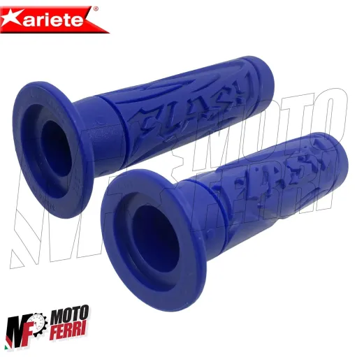 MF4386 - Manopole Ariete Flash Soft Grip Blu Universali Scooter Yamaha Piaggio