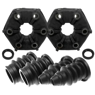 MF4399 - 2x Giunto Elastico Foro 10mm + Cuffia Paraolio Ape Poker Diesel Benzina