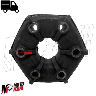 MF4399 - 2x Giunto Elastico Foro 10mm + Cuffia Paraolio Ape Poker Diesel Benzina