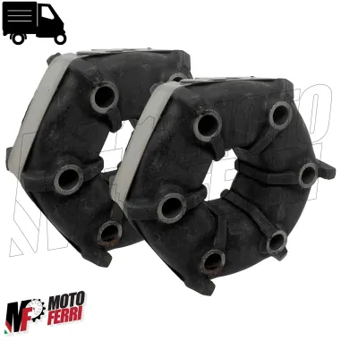 MF4399 - 2x Giunto Elastico Foro 10mm + Cuffia Paraolio Ape Poker Diesel Benzina