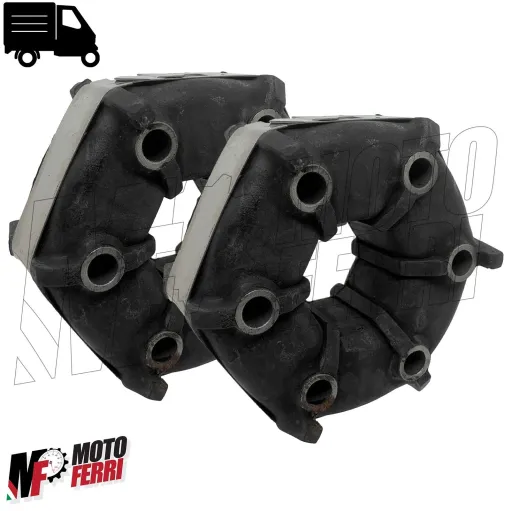 MF4399 - 2x Giunto Elastico Foro 10mm + Cuffia Paraolio Ape Poker Diesel Benzina