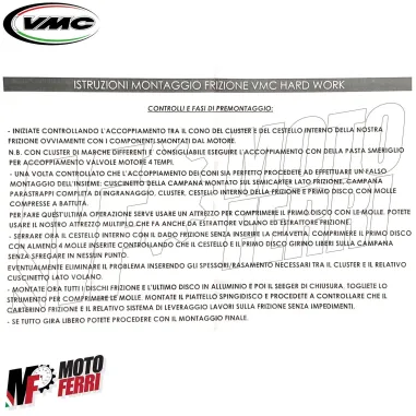 MF4415 Frizione VMC Hard Work 5 Dischi a 16 Molle Vespa 50 125 Special ET3 PK