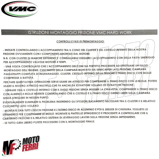 MF4415 Frizione VMC Hard Work 5 Dischi a 16 Molle Vespa 50 125 Special ET3 PK