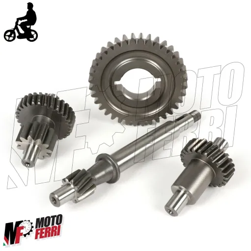 KIT INGRANAGGI RUOTA ALLUNGATI PER PIAGGIO SI CIAO BRAVO BOXER CON VARIATORE