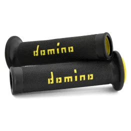 MF4448 - Manopole Domino Strada Nero / Giallo Universale Moto Honda KTM Yamaha