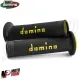 MF4448 - Manopole Domino Strada Nero / Giallo Universale Moto Honda KTM Yamaha
