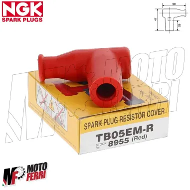 MF4449 Pipetta Candela NGK TB05EM-R Silicone Rosso Piaggio Ciao Si Bravo Boxer