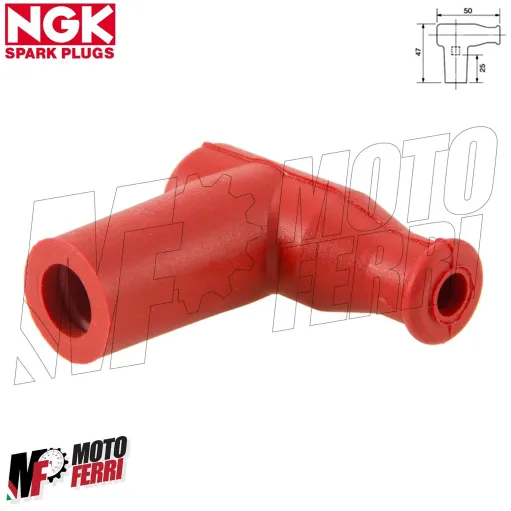 MF4449 Pipetta Candela NGK TB05EM-R Silicone Rosso Piaggio Ciao Si Bravo Boxer