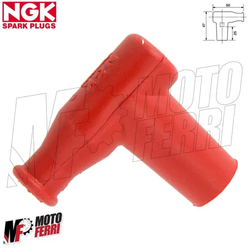 MF4449 Pipetta Candela NGK TB05EM-R Silicone Rosso Universale Scooter Moto AM6