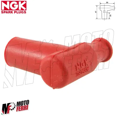 MF4449 Pipetta Candela NGK TB05EM-R Silicone Rosso Universale Vespa 50 125 200